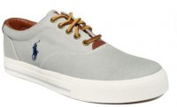 Tênis Polo Ralph Lauren Vaughn Canvas Cinza Claro